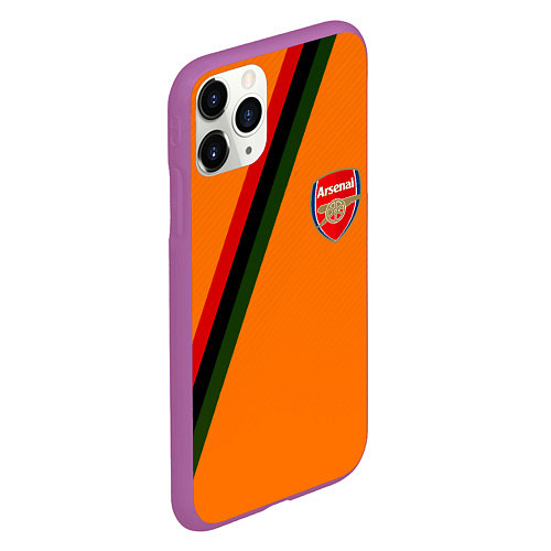 Чехол iPhone 11 Pro матовый Arsenal geometry steel / 3D-Фиолетовый – фото 2