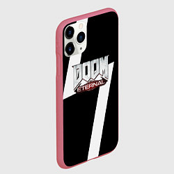 Чехол iPhone 11 Pro матовый Doom eternal geometry white, цвет: 3D-малиновый — фото 2