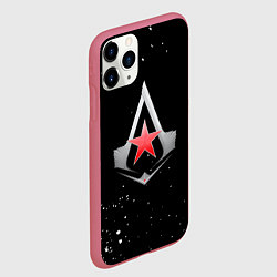 Чехол iPhone 11 Pro матовый Assassins creed russia, цвет: 3D-малиновый — фото 2