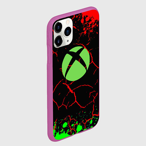 Чехол iPhone 11 Pro матовый Xbox game studio / 3D-Фиолетовый – фото 2