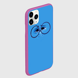 Чехол iPhone 11 Pro матовый Эмоция печаль - глаза крупно, цвет: 3D-фиолетовый — фото 2