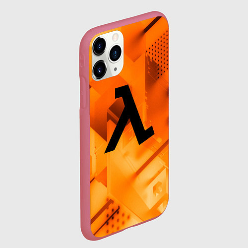 Чехол iPhone 11 Pro матовый Half life rusty steel / 3D-Малиновый – фото 2