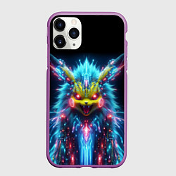 Чехол iPhone 11 Pro матовый Terrible Pikachu - nightmare, цвет: 3D-фиолетовый