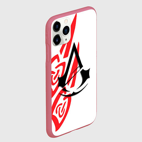 Чехол iPhone 11 Pro матовый Assassins Creed wild / 3D-Малиновый – фото 2