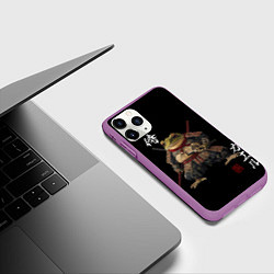 Чехол iPhone 11 Pro матовый Жаба войн, цвет: 3D-фиолетовый — фото 2