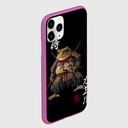 Чехол iPhone 11 Pro матовый Жаба войн / 3D-Фиолетовый – фото 2