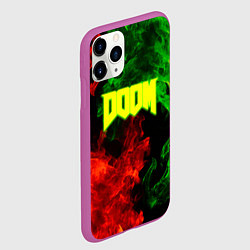 Чехол iPhone 11 Pro матовый Doom Eternal fire, цвет: 3D-фиолетовый — фото 2