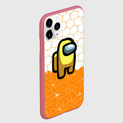 Чехол iPhone 11 Pro матовый Амонг ас оранжевый, цвет: 3D-малиновый — фото 2