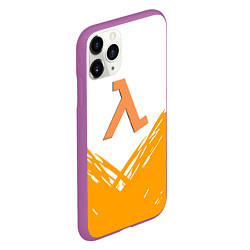 Чехол iPhone 11 Pro матовый Half life текстура, цвет: 3D-фиолетовый — фото 2