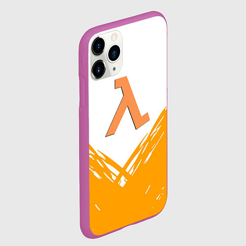 Чехол iPhone 11 Pro матовый Half life текстура / 3D-Фиолетовый – фото 2