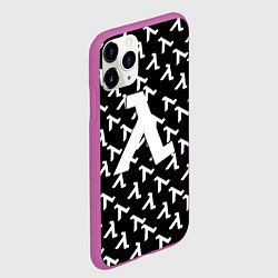 Чехол iPhone 11 Pro матовый Half liife logo pattern, цвет: 3D-фиолетовый — фото 2