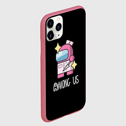Чехол iPhone 11 Pro матовый Амонг ас медик, цвет: 3D-малиновый — фото 2