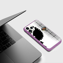 Чехол iPhone 11 Pro матовый Россия имперский герб, цвет: 3D-фиолетовый — фото 2