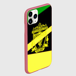 Чехол iPhone 11 Pro матовый Liverpool geometry sport, цвет: 3D-малиновый — фото 2