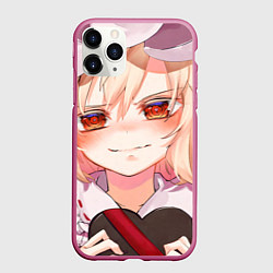 Чехол iPhone 11 Pro матовый Touhou Project Фландр Скарлет с подарком в форме с, цвет: 3D-малиновый