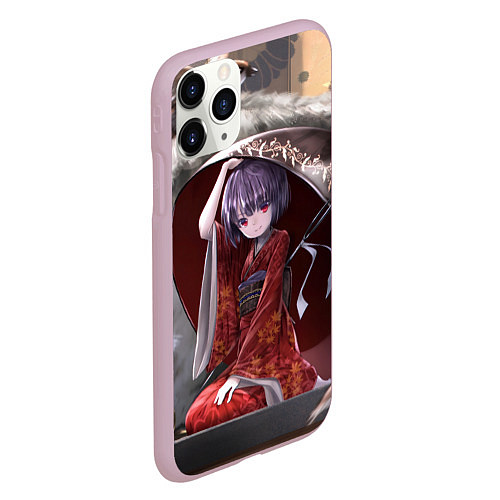 Чехол iPhone 11 Pro матовый Touhou Project Симмёмару Сукуна / 3D-Розовый – фото 2