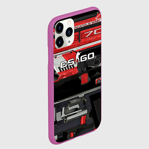 Чехол iPhone 11 Pro матовый СS deagle aggressor / 3D-Фиолетовый – фото 2