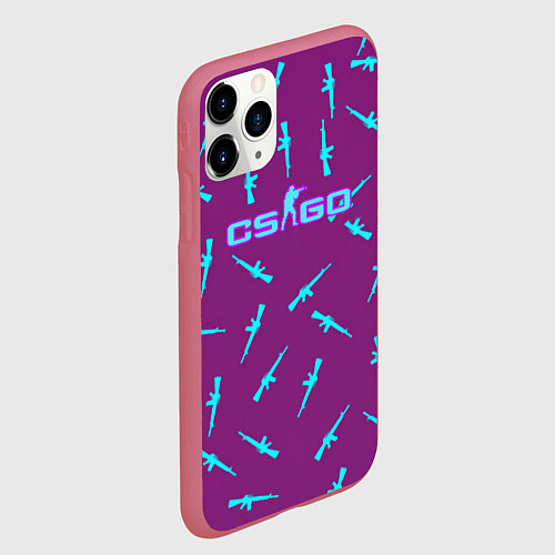 Чехол iPhone 11 Pro матовый Contra go / 3D-Малиновый – фото 2