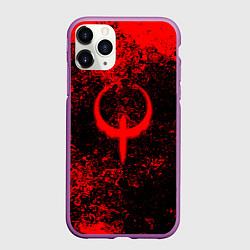 Чехол iPhone 11 Pro матовый Quake кровь, цвет: 3D-фиолетовый