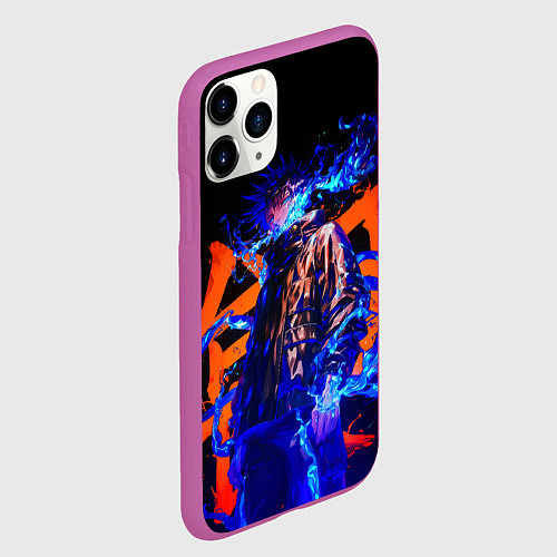 Чехол iPhone 11 Pro матовый Маг Мэгуми Фусигуро - Магическая битва / 3D-Фиолетовый – фото 2