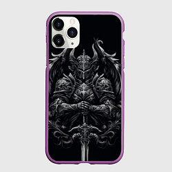 Чехол iPhone 11 Pro матовый Готический рыцарь, цвет: 3D-фиолетовый