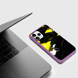 Чехол iPhone 11 Pro матовый Абстракция обман зрения, цвет: 3D-фиолетовый — фото 2