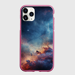 Чехол iPhone 11 Pro матовый Космическая даль, цвет: 3D-малиновый
