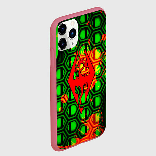 Чехол iPhone 11 Pro матовый The Elder Scrolls game / 3D-Малиновый – фото 2