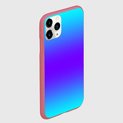 Чехол iPhone 11 Pro матовый Неоновый градиент текстура, цвет: 3D-малиновый — фото 2