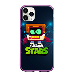 Чехол iPhone 11 Pro матовый Brawl start 8 bit skin old tv, цвет: 3D-фиолетовый