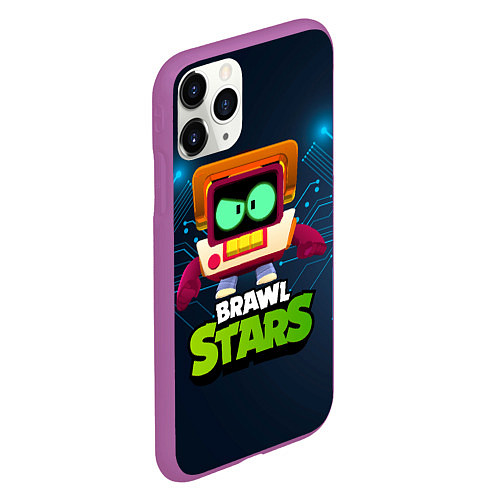 Чехол iPhone 11 Pro матовый Brawl start 8 bit skin old tv / 3D-Фиолетовый – фото 2