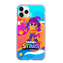 Чехол iPhone 11 Pro матовый Brawl Stars Шелли squad busters, цвет: 3D-светло-сиреневый