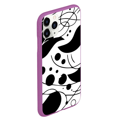 Чехол iPhone 11 Pro матовый Fashion abstraction - ai art fantasy / 3D-Фиолетовый – фото 2