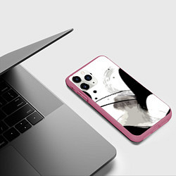 Чехол iPhone 11 Pro матовый Нейросеть создала пейзаж, цвет: 3D-малиновый — фото 2
