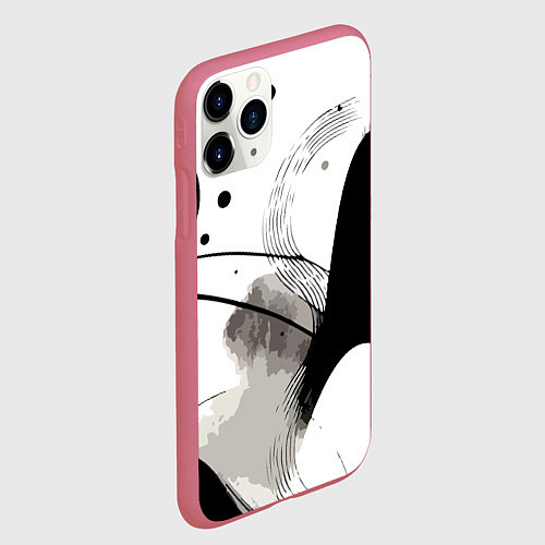 Чехол iPhone 11 Pro матовый Нейросеть создала пейзаж / 3D-Малиновый – фото 2