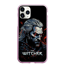 Чехол iPhone 11 Pro матовый The Witcher blood, цвет: 3D-розовый