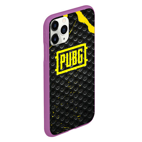 Чехол iPhone 11 Pro матовый PUBG броня краски / 3D-Фиолетовый – фото 2