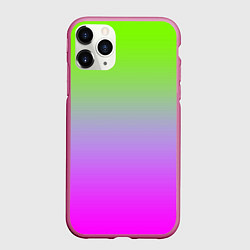 Чехол iPhone 11 Pro матовый Неоновая градиент абстракция, цвет: 3D-малиновый