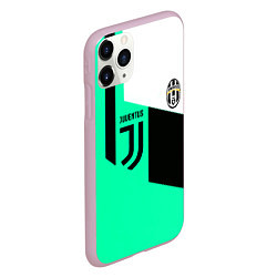 Чехол iPhone 11 Pro матовый Juventus geometry, цвет: 3D-розовый — фото 2