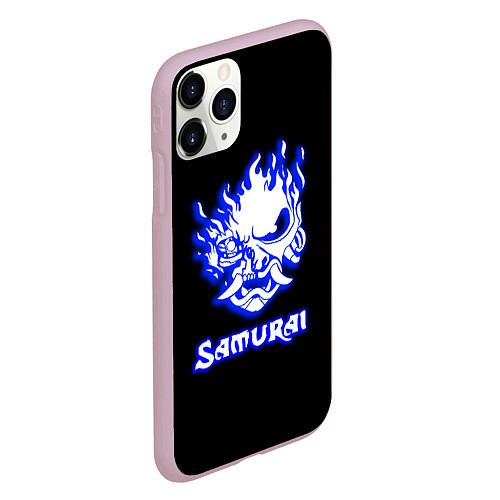 Чехол iPhone 11 Pro матовый Samurai logo ghost / 3D-Розовый – фото 2