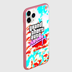 Чехол iPhone 11 Pro матовый GTA vice city clors, цвет: 3D-малиновый — фото 2