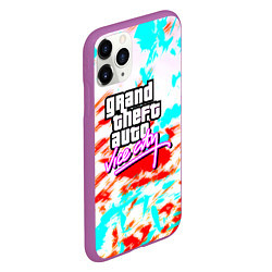 Чехол iPhone 11 Pro матовый GTA vice city clors, цвет: 3D-фиолетовый — фото 2