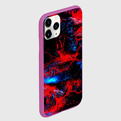 Чехол iPhone 11 Pro матовый Космические краски шторм, цвет: 3D-фиолетовый — фото 2