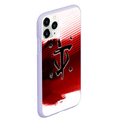 Чехол iPhone 11 Pro матовый Doom eternal logo краски, цвет: 3D-светло-сиреневый — фото 2