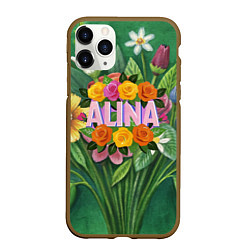 Чехол iPhone 11 Pro матовый Alina roses, цвет: 3D-коричневый