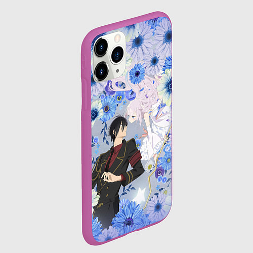 Чехол iPhone 11 Pro матовый Волшебница и злой офицер - Миллер и Мимори / 3D-Фиолетовый – фото 2