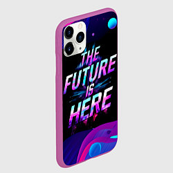 Чехол iPhone 11 Pro матовый Будущее уже здесь, цвет: 3D-фиолетовый — фото 2