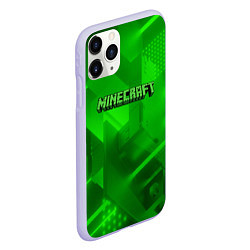 Чехол iPhone 11 Pro матовый Minecraft кислотная геометрия, цвет: 3D-светло-сиреневый — фото 2