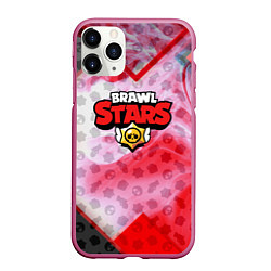 Чехол iPhone 11 Pro матовый Brawl stars geometry smoke, цвет: 3D-малиновый