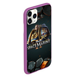 Чехол iPhone 11 Pro матовый Captain Titus Warhammer 40000 space marine 2, цвет: 3D-фиолетовый — фото 2